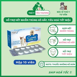 Viên uống Vemedim Clamox Tab cho chó mèo bị về hô hấp, tiêu hóa, tiết niệu