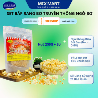 Set Bắp Rang Bơ Truyền Thống Đầy Đủ Ngô-Bơ, Tiện Lợi Dễ Sử Dụng