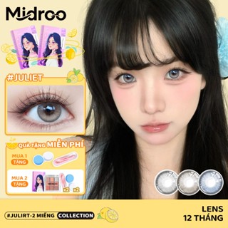 Kính Áp Tròng Midroo Lens 0~6 Độ (2 chiếc) Lens Mắt 14.2mm Juliet Lens Giãn Tròng 1 Năm