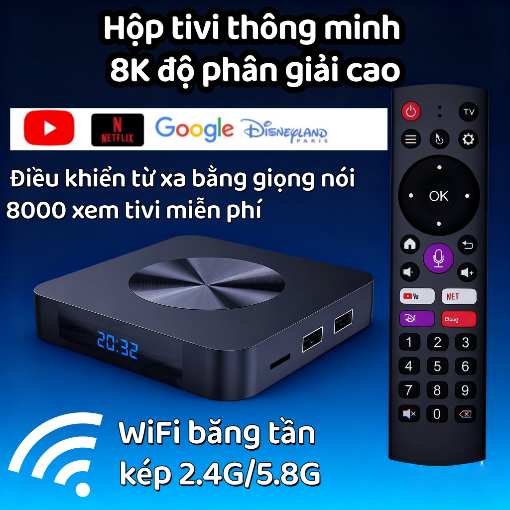 【HÀNG CHÍNH HÃNG】Tivi Box MXQ PRO 8K - Android 12.0, WiFi 5G | Độ Phân Giải 4K Siêu Nét, Xem YouTube