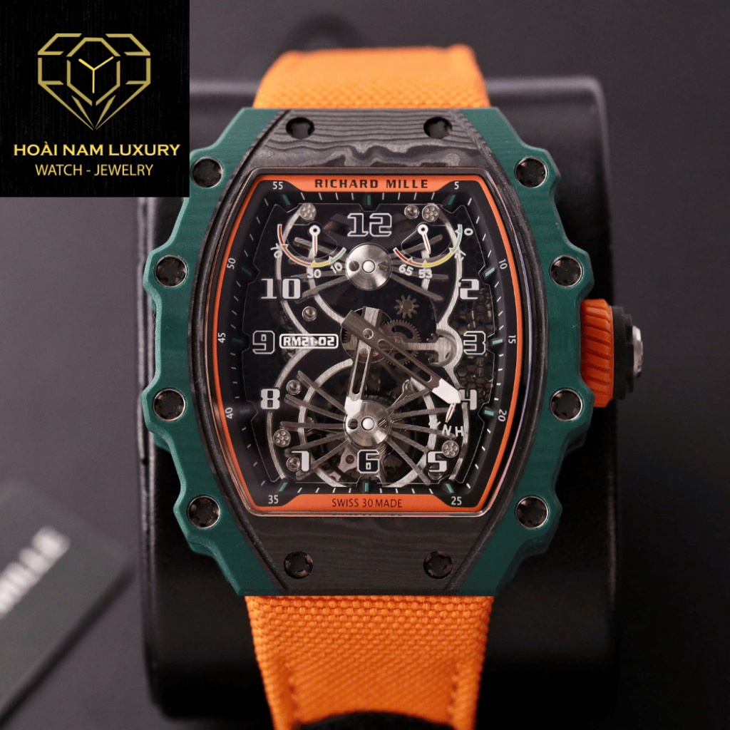 [HOÀI NAM LUXURY] Đồng Hồ Cơ Tourbillon RM 21-02 Aerodyne - Phiên Bản Mechanical Cao Cấp - Thiết Kế 
