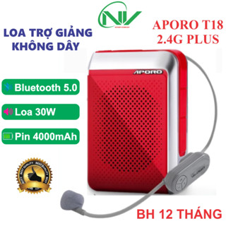 Loa máy trợ giảng không dây Aporo T18 2.4G Plus công suất 30W Bluetooth 5.0 - Chính hãng Aporo