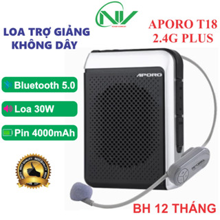 Loa máy trợ giảng không dây Aporo T18 2.4G Plus công suất lớn 30W Bluetooth 5.0 - chính hãng Aporo