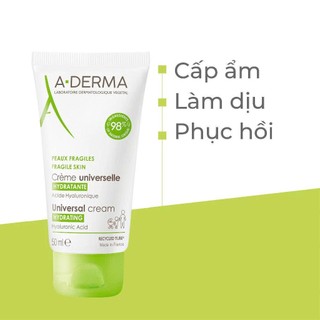 Kem dưỡng A-Derma Universal Cream Hydrating giúp làm dịu và phục hồi da nhạy cảm