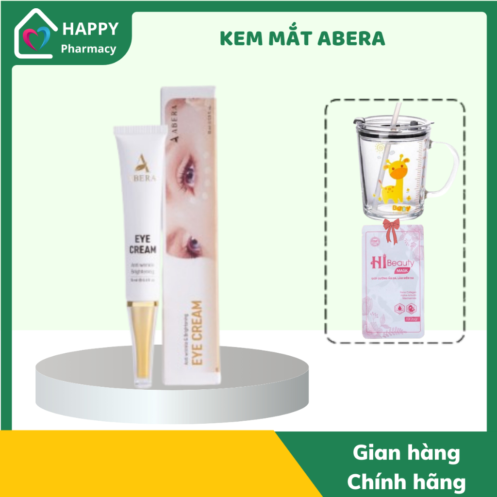 KEM DƯỠNG DA MẮT ABERA 15ml - Làm Mờ Thâm Mắt, , Nếp Nhăn Mắt, Vết Chân Chim, Dưỡng Da Sáng Min