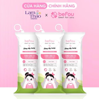 Combo 3 Bịch Bông Tẩy Trang Befou 120 Miếng-Phiên Bản Mới