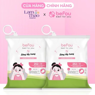  Combo 2 Bông Tẩy Trang Befou 252 Miếng - Phiên Bản Mới 