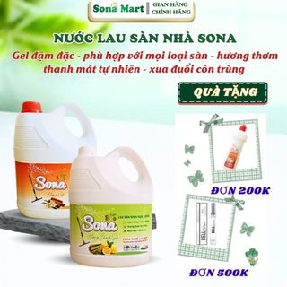  Nước lau sàn SONA 3.6L hương chanh sả quế 100% từ thiên nhiên phù hợp với mọi loại sàn nhà 