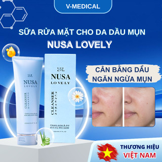  Sữa rửa mặt cho da dầu mụn Nusa Lovely sạch sâu giảm mụn cân bằng dầu nhờn trên da 