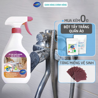  Tẩy cặn canxi Freeme tẩy ố vàng vệt đen cáu cặn bám trên kính bồn cầu thiết bị bồn rửa mặt sàn nhà tắm TCCX 