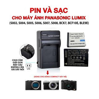  Pin Sạc máy ảnh Panasonic Lumix đủ loại BCK7 BCF10 BCG10 S005 S007 S008 BCE10... 