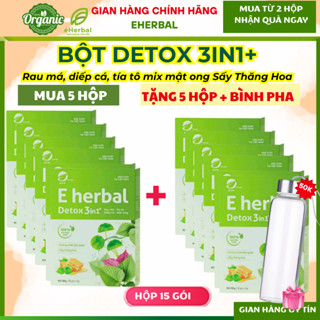 [Mua 5 tặng 5- Siêu ưu đãi cuối năm] Detox 3in1+ Sấy Thăng Hoa Eherbal Rau má diếp cá Tía Tô Mật Ong