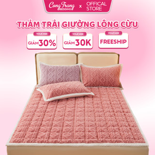  Thảm Lông Cừu Trải Giường thảm nỉ nhung trải giường Họa Tiết  Chất Liệu Bông   - TLC 