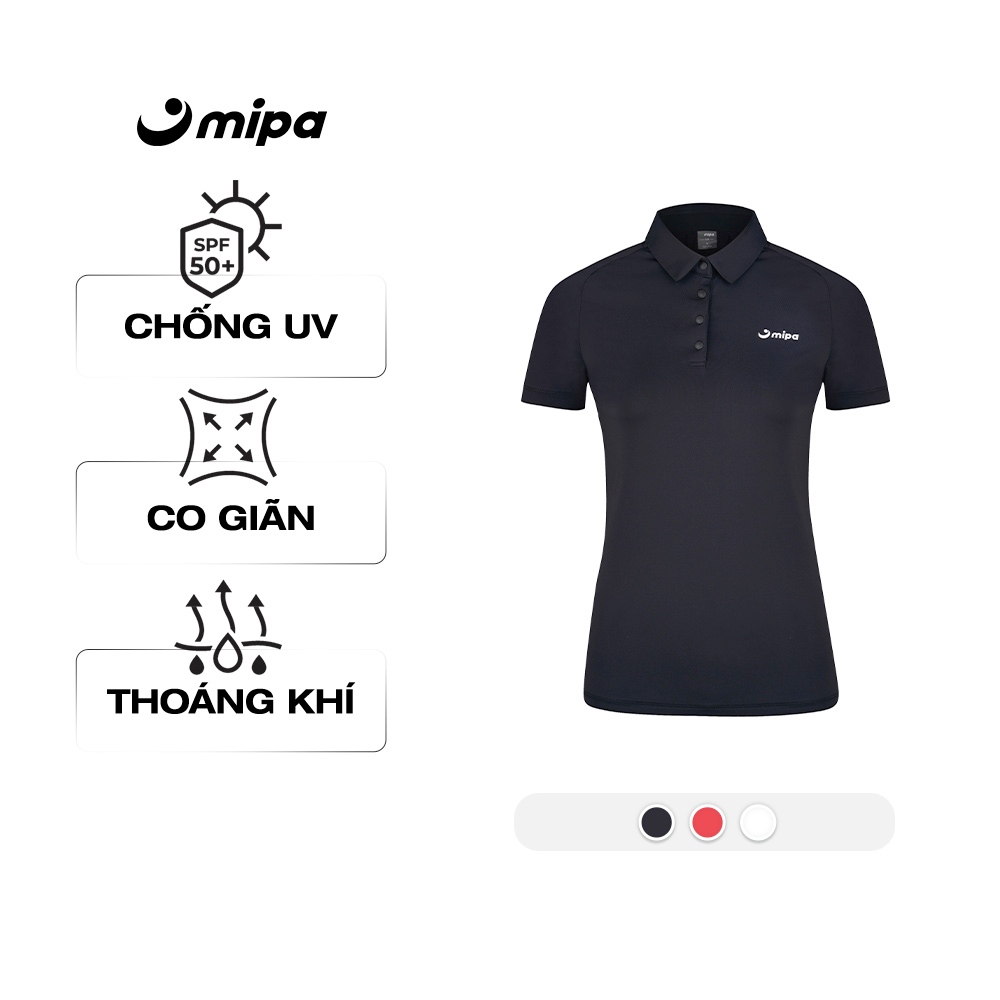 Áo polo ngắn tay nữ MIPA thời trang Golf Pickleball Tennis co giãn 4 chiều thấm mồ hôi nhanh khô chố