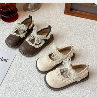 Hàng đẹp  _Giày búp bê nơ đá viền ren  siêu xinh cho bé gái sz 21-30 mã DY 815