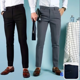 Quần tây nam dài công sở chất cotton hàn quốc form Slimcrop dày dặn chống nhăn cực tốt MenFashion89
