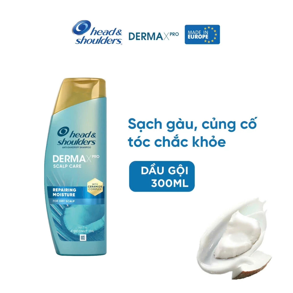 Dầu Gội Giảm Gàu Head & Shoulders Derma X-Pro Repairing Moisture Shampoo 300ml - Nhập khẩu Châu Âu | BigBuy360 - bigbuy360.vn