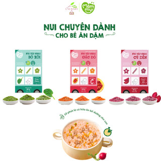 Nui mini rau củ Mămmy chuyên dành cho bé ăn dặm tập nhai trên 6 tháng hộp 100g