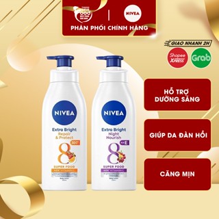  Sữa Dưỡng Thể Nivea Hỗ Trợ Dưỡng Sáng Giúp Da Đàn Hồi Căng Mịn Extra Bright Body Lotion 