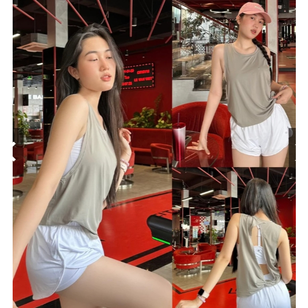 Áo tanktop, Áo tanktop xoắn lưng, Áo tanktop hở lưng, Áo mặc ngoài bra, Áo tanktop Alita hàng cao cấ
