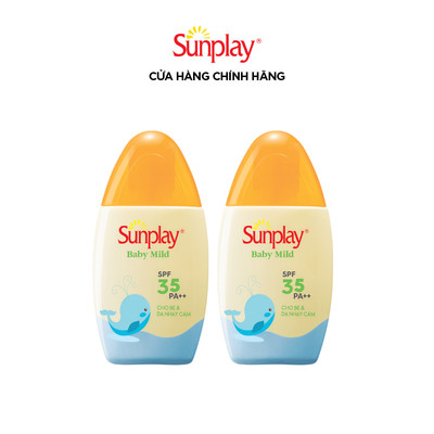 Combo 2 x Kem chống nắng Sunplay cho bé từ 6 tháng tuổi và da nhạy cảm, dạng sữa Sunplay Baby Mild SPF 35 PA++ 30g