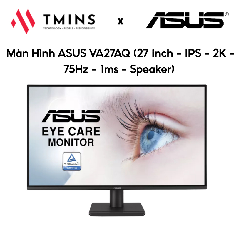 Màn Hình ASUS VA27AQ (27 inch - IPS - 2K - 75Hz - 1ms - Speaker) - Hàng chính hãng