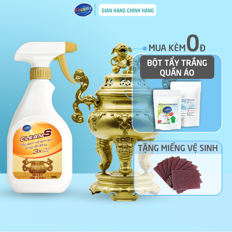 Tẩy gỉ đồng Freeme giúp làm sạch các vết bẩn trên đồng như oxy hóa, gỉ xanh, phục hồi màu sắc nguyên bản