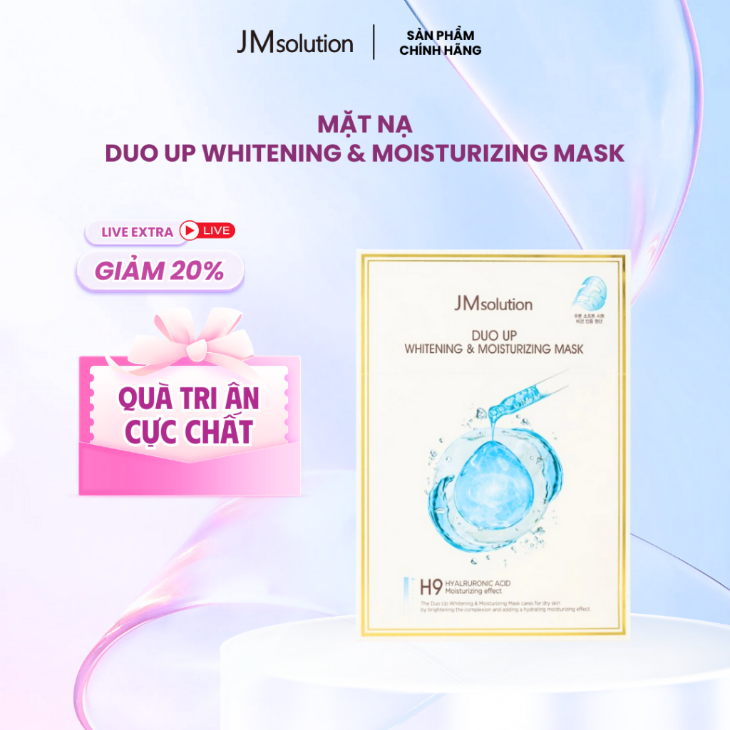 Mặt Nạ JMSolution Duo Up Moisturizing Mask Hỗ Trợ Cấp Ẩm, Dưỡng Trắng, Cải Thiện Da Đều Màu 30g – JM