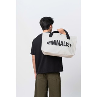 Túi tote cỡ lớn chất vải canvas có khóa kéo cao cấp LADOS-3007 thiết kế basic trẻ trung, in MINIMALIST