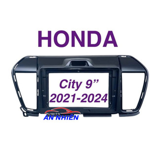 Mặt dưỡng Honda City 2020-2024 lắp màn dvd android  (9 inch) - kèm jack nguồn