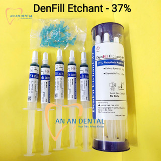 Etching Denfil Vericom 37% – Gel Soi Mòn Men Ngà | Tuýp/5ml + Tặng Vòi Bơm | Hàng Chính Hãng Hàn Quốc