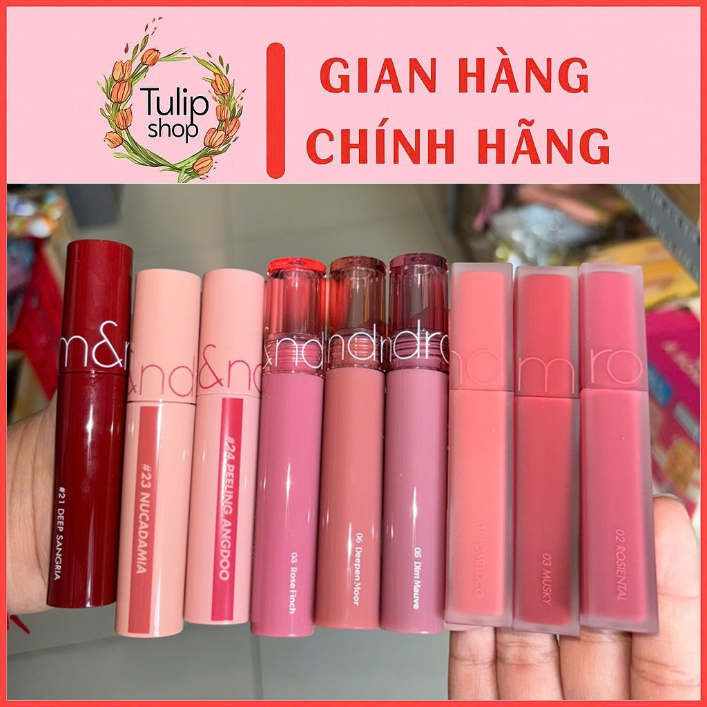  Son tint bóng Romand Glasting Color Gloss 4g  Romand Blur Fudge Tint  Romand Juicy Lasting Tint 