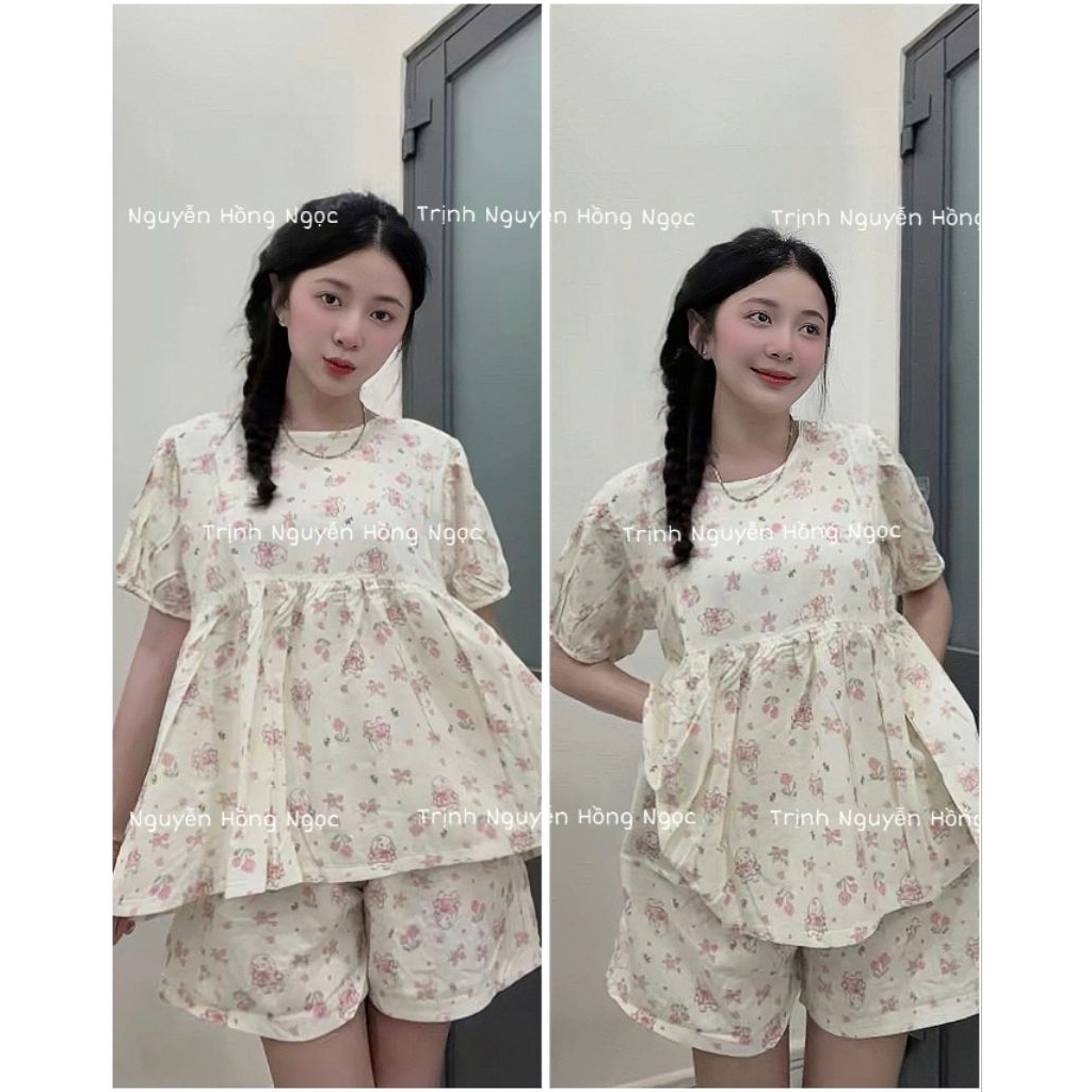 Bộ tole babydoll tay ngắn quần đùi.