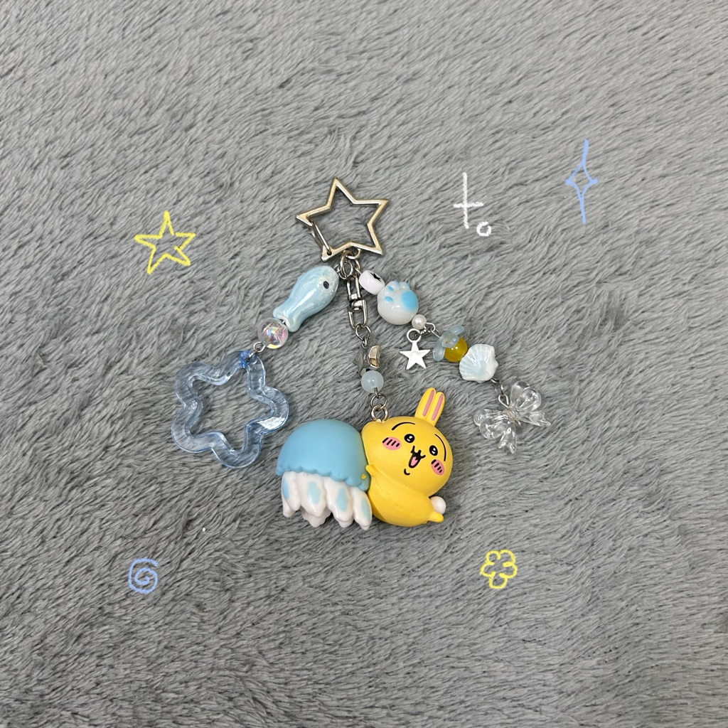 Keychain móc khoá Usagi sứa 🪼⋆˚꩜｡ (Đọc kĩ mô tả)