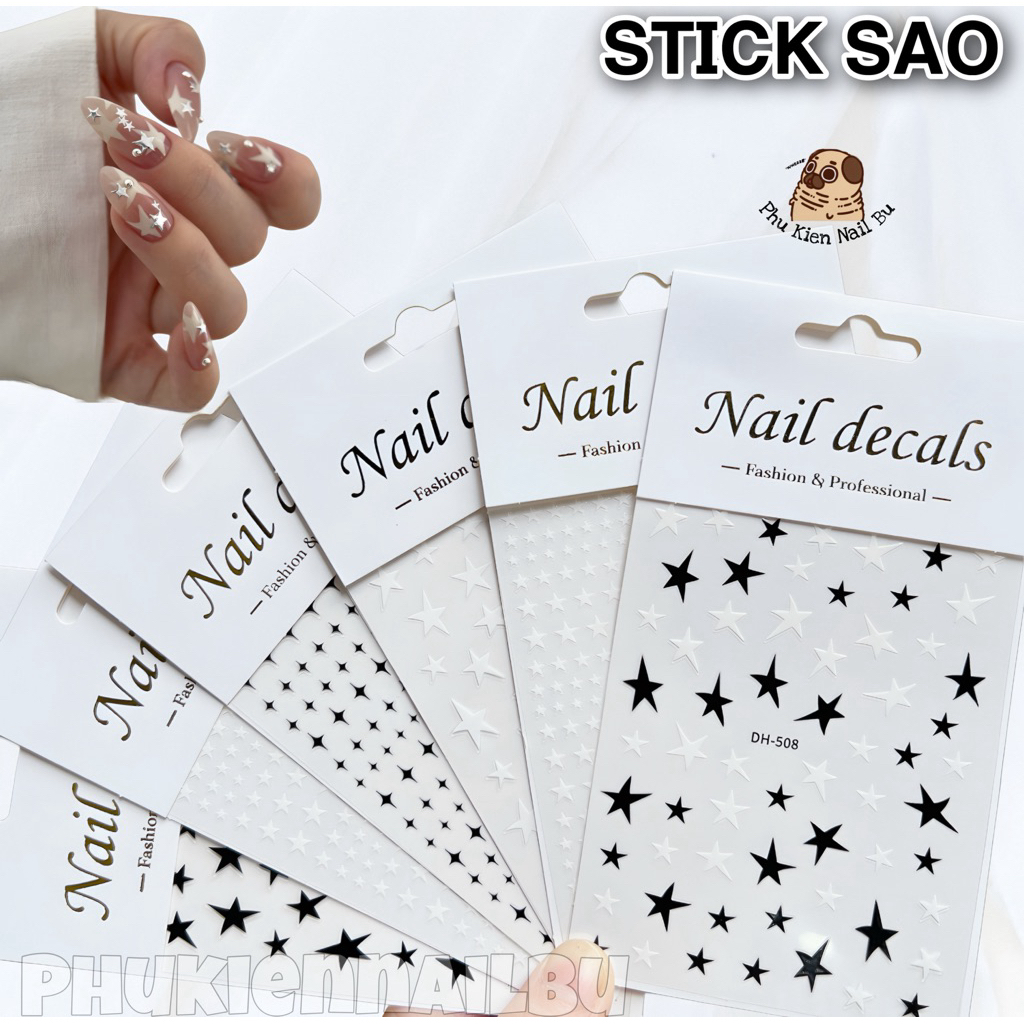Stick( đề can) dán hình ngôi sao, tia sáng