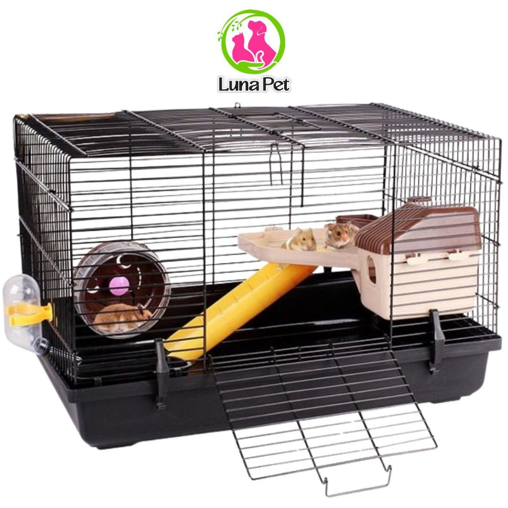 Lồng nuôi hamster LỚN đủ phụ kiện Luna Pet LH08 - Lồng chuồng nuôi hamster có kèm phụ kiện