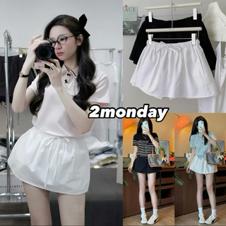   VIDEO  SẴN  CHÂN VÁY NGẮN DÂY RÚT DÁNG XOÈ CHỮ A CÓ LÓT QUẦN CHẤT KAKI 2MONDAY CV14 