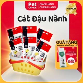 Cát đậu nành cho mèo, cát hữu cơ vệ sinh dành cho thú cưng PetChoice Premium TÚI ĐỎ 6L