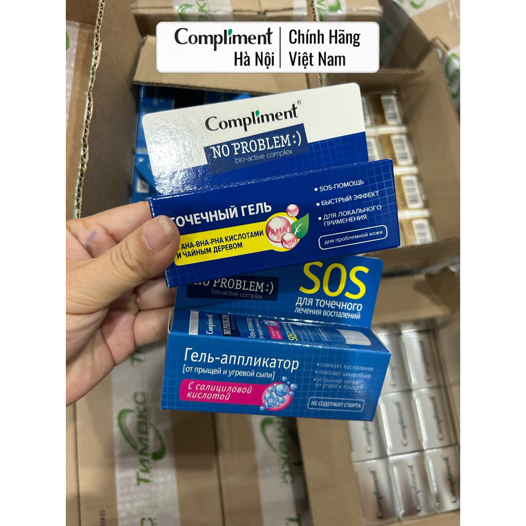 Gel Chấm Mụn Compliment SOS No Problem AHA BHA PHA