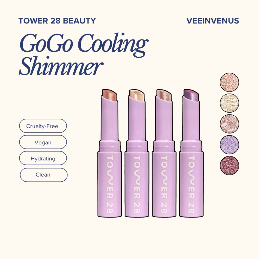 veeinvenus | Nhũ mắt dạng thỏi TOWER 28 GoGo Cooling Shimmer Eyeshadow