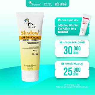 Fixderma Shadow SPF 50+ Cream PA+++ (75g) – Kem chống nắng tối ưu, dưỡng ẩm cho da khô và nhạy cảm
