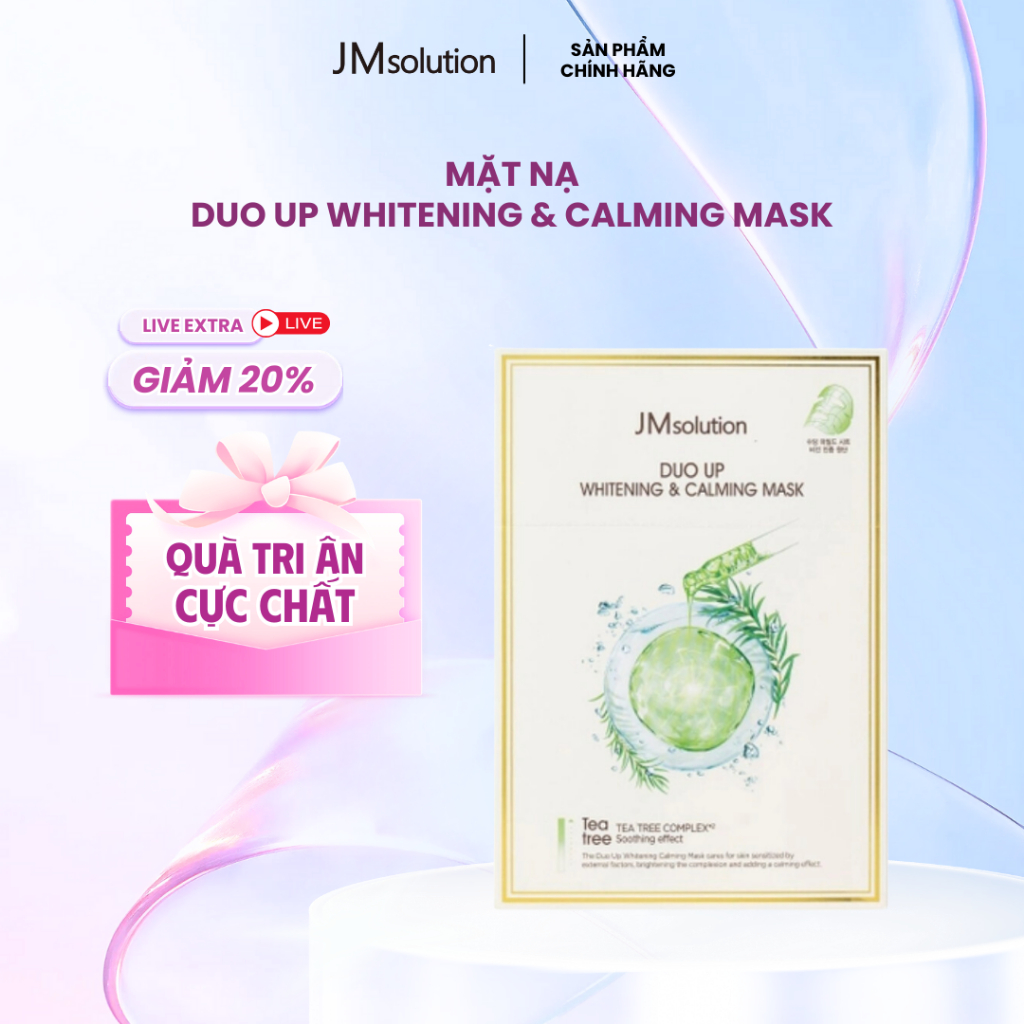 Mặt Nạ Giấy JMSolution Duo Up Whitening & Calming Mask Hỗ Trợ Cấp Ẩm, Cải Thiện Nếp Nhăn 30g – JMSol