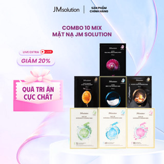 Combo 10 Mix Mặt Nạ Dưỡng Da  JMSolution Hỗ Trợ Cải Thiện Tình Trạng Mọi Loại Da, Dưỡng Ẩm Trắng Da 30g - Jmsolution