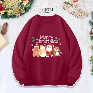 Áo Sweater Ông Già Noel Nam Nữ By JOLI Unisex Chất Nỉ Lót Bông Form Rộng J Joli Trendy
