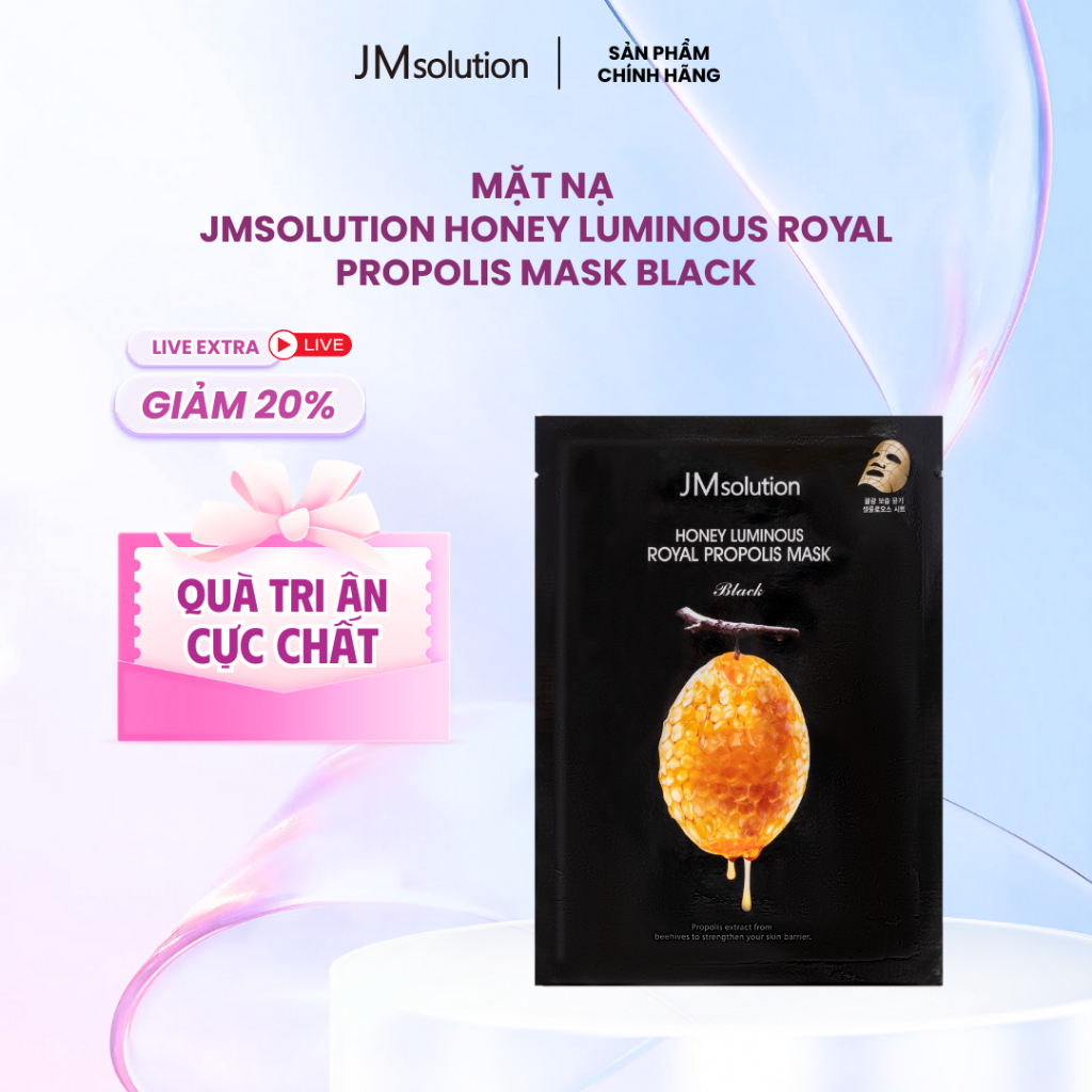 Mặt Nạ JMSolution Honey Luminous Royal Propolis Mask Hỗ Trợ Cấp Ẩm, Ngăn Ngừa Lão Hoá 30g - JMSoluti