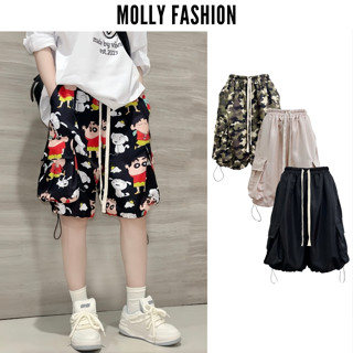  Quần Short TÚI HỘP form rộng Unisex dáng streetwear | Quần ngố nam nữ ống rộng Molly Fashion 