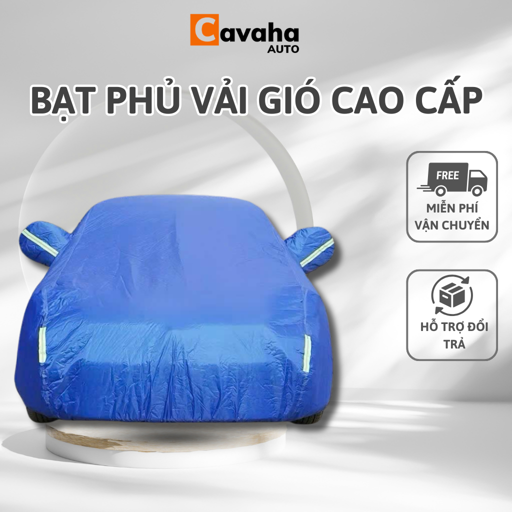 Bạt phủ Ô Tô Vải Gió 2 Mặt Xanh Trắng Cao Cấp Chống Nắng, Chống Mưa, Chống Xước Cho Xe
