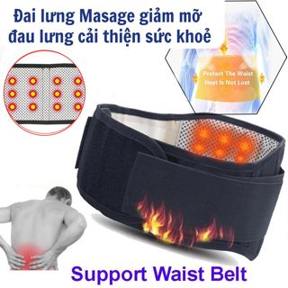 Mua 1 Tặng 1 Đai Massage Thắt Lưng DELAX Đai Tự Làm Nóng Từ Đá Tourmaline Đai Giảm Đau Lưng Thoát Vị, Định Hình Cột Sống
