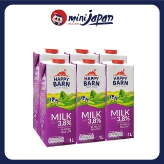  Combo 6 Hộp Sữa Tươi Nguyên Kem 3.8% Happy Barn Ba Lan Hộp 1L 