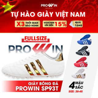 (FULL SIZE) Giày Đá Bóng Sân Cỏ Nhân Tạo Prowin SP93T - Da PVC Cao Cấp, Đế Cao Su Khâu Full, Bám Sân Tốt, Form Chuẩn